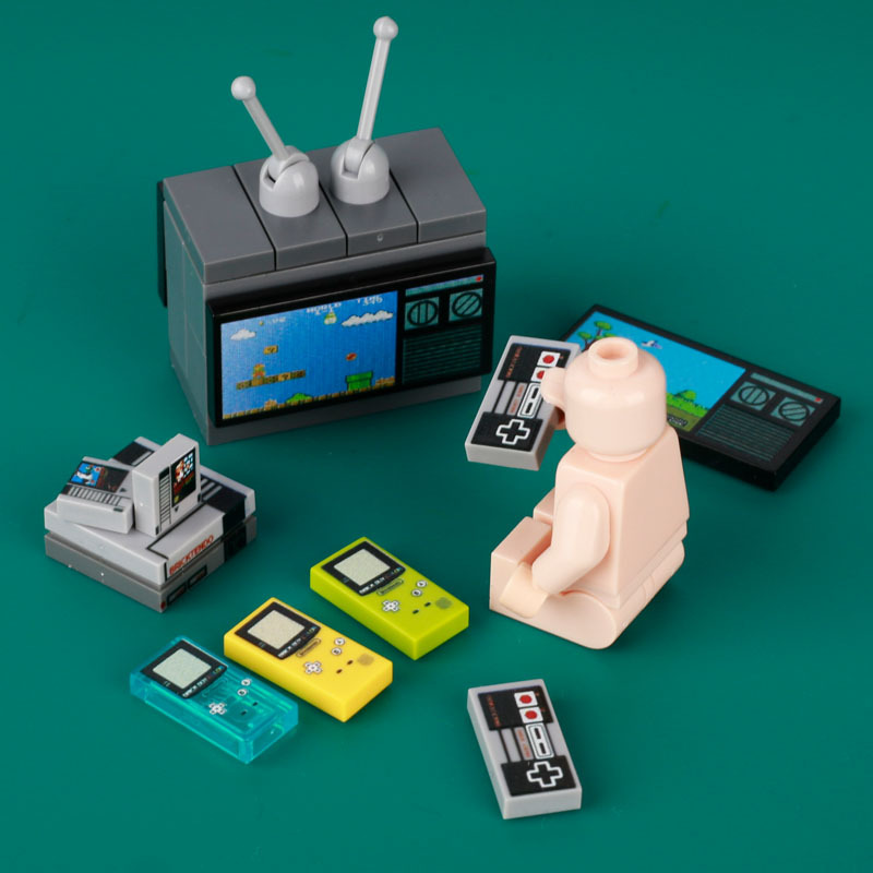 Gạch MOC in hình máy chơi game đồ chơi lắp ráp