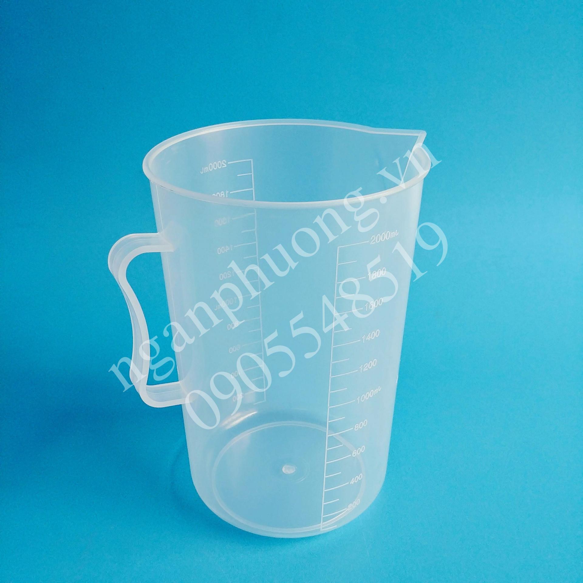 Ca nhựa 2 lit, ca đong nhựa có vạch chia 2000ml