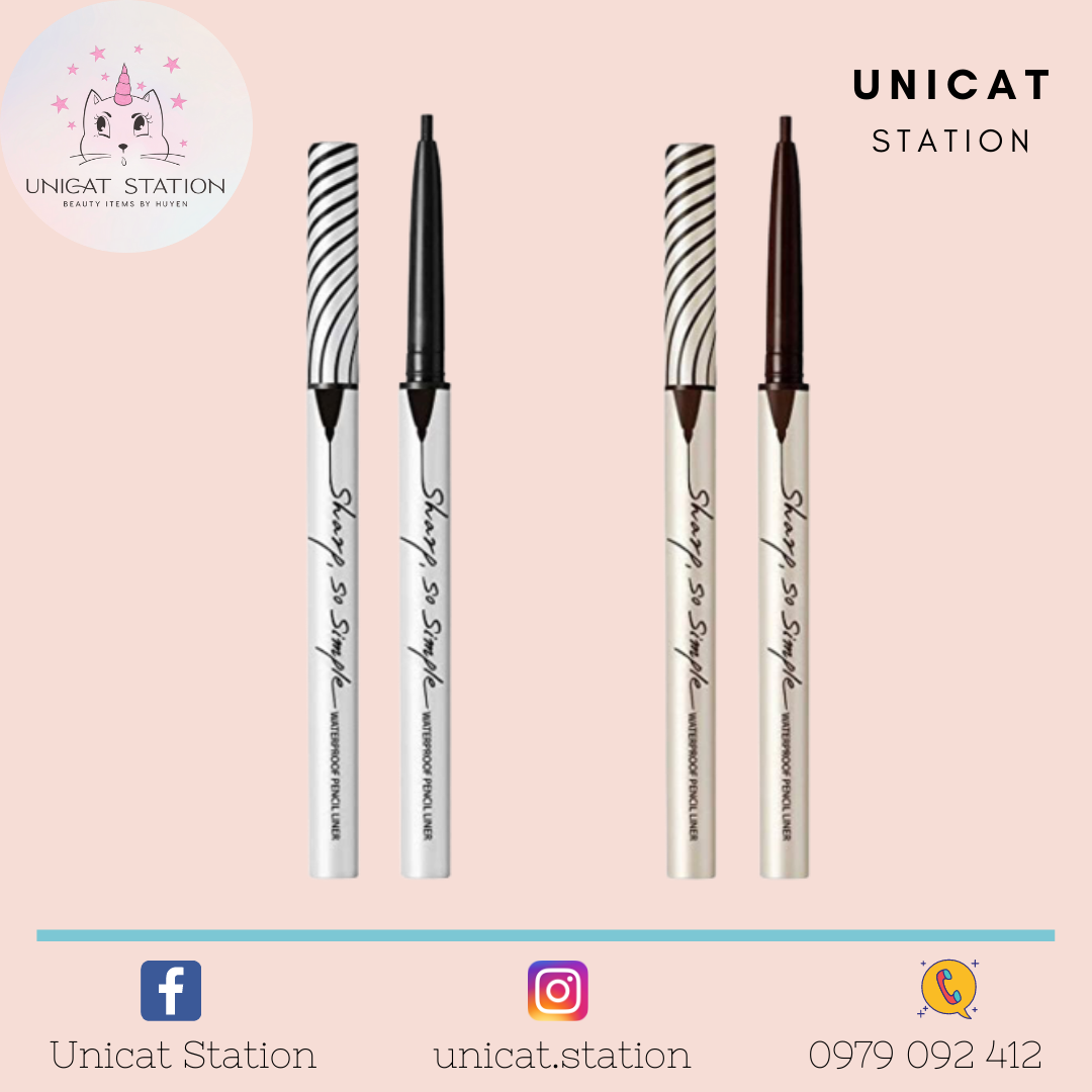 Kẻ mắt clio sharp, so simple waterproof pencil liner