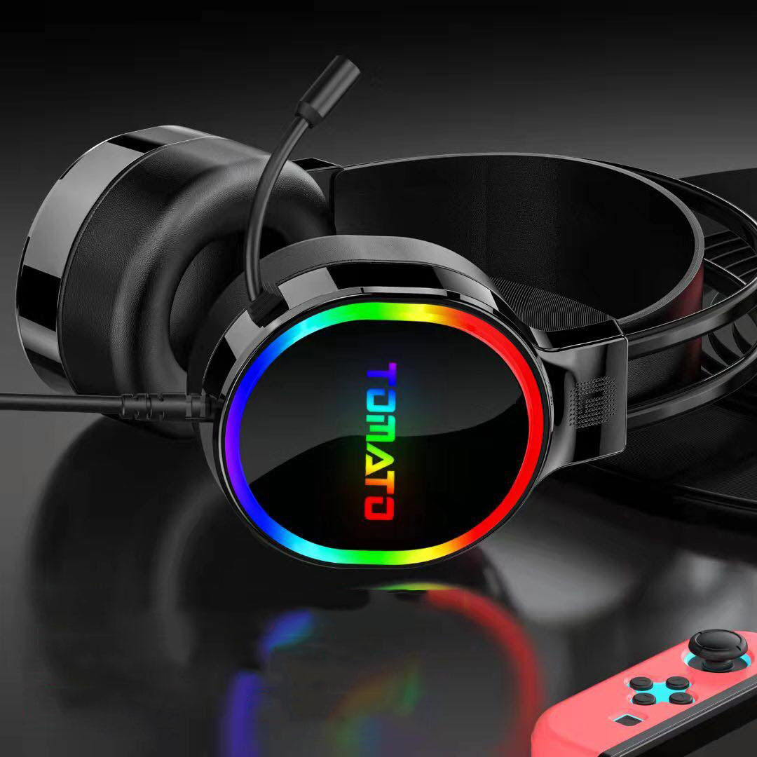 Tai nghe chụp tai gaming máy tính 7.1 tomato sk29 sk19 sk53 có đèn led đổi màu, có mic chơi game trên laptop, pc