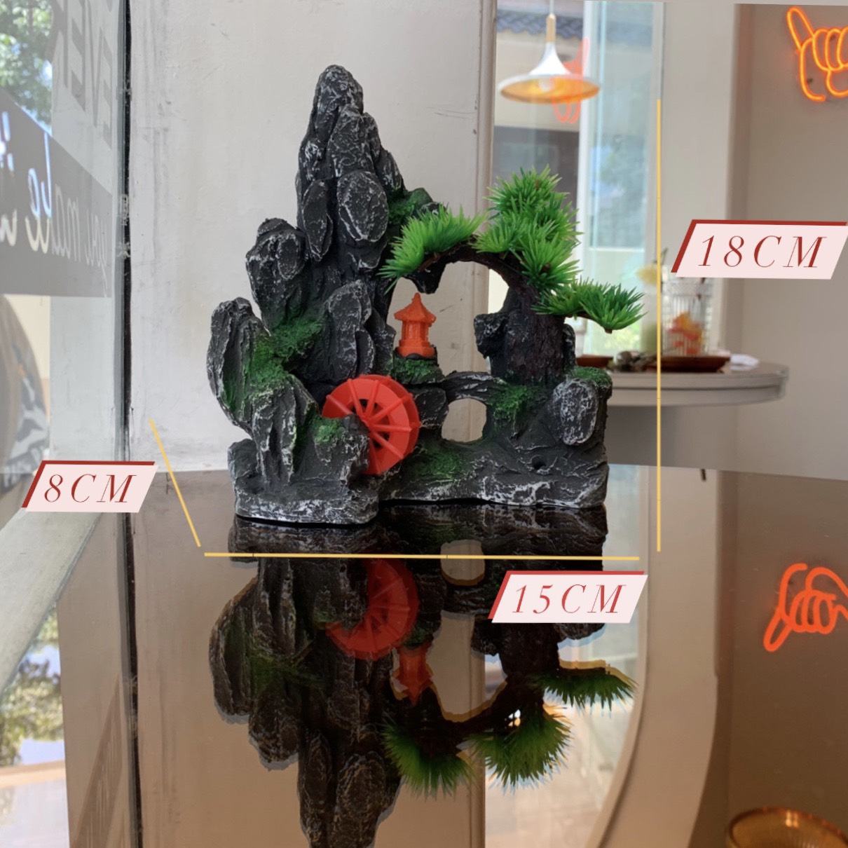 [MS 17] Hòn Non Bộ Có Bánh Xoay VỪA  Sủi O X I Trang Trí Hồ Cá, Hòn Non Bộ,..