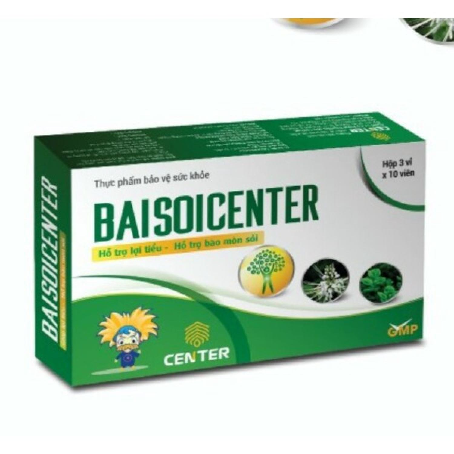 Baisoi center hỗ trợ giảm sỏi thận, lợi niệu hộp 30 viên