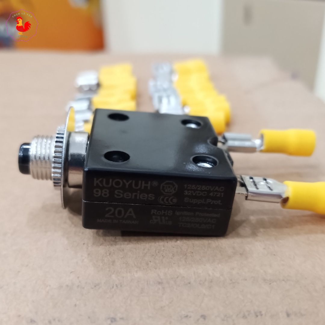 Role tự phục hồi kuoyuh 20a,cầu chì tự động 125/250vac 50/60hz