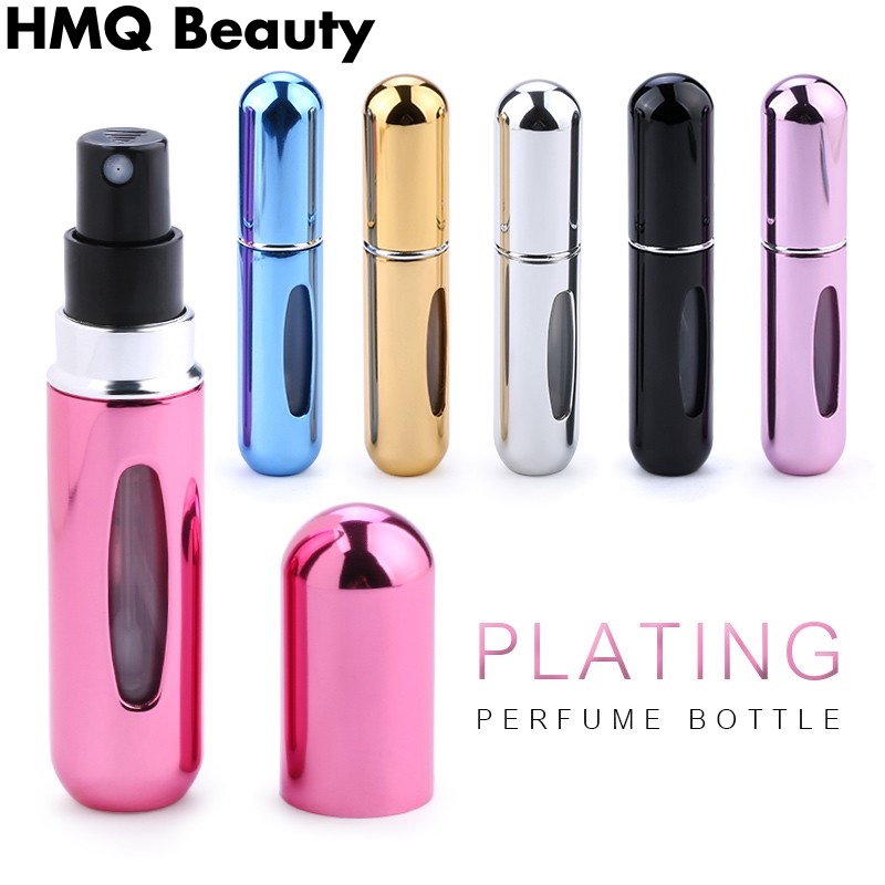 Travel Accessories Mini Perfume Spray Bottle Aluminum Spray Refillable Portable Travel Cosmetic Container