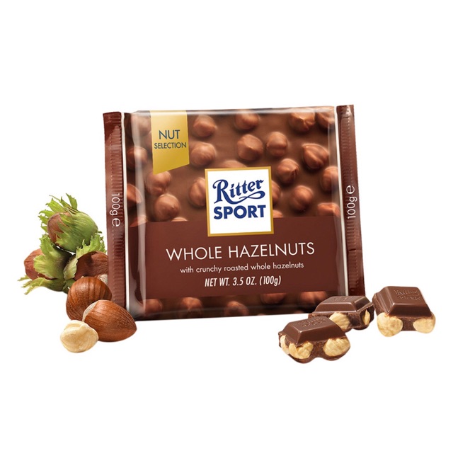 Chocolate sữa nhân hạt dẻ Ritter Sport 100g
