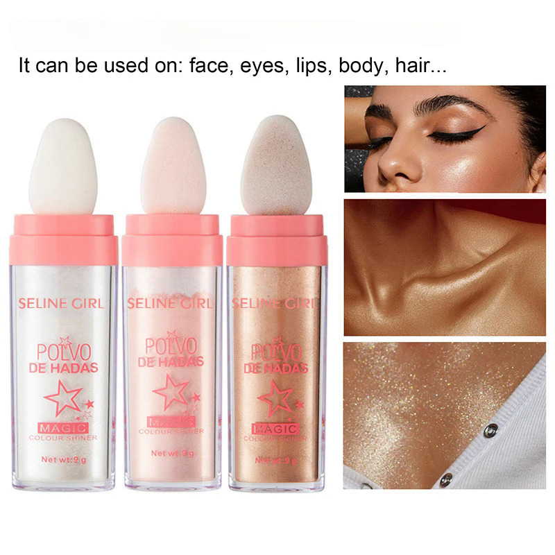 Ánh sáng lung linh Cổ Tích bột trắng lỏng High khuôn mặt cơ thể long lanh Cây Đũa phép trang điểm Bronzer Illuminator mỹ phẩm