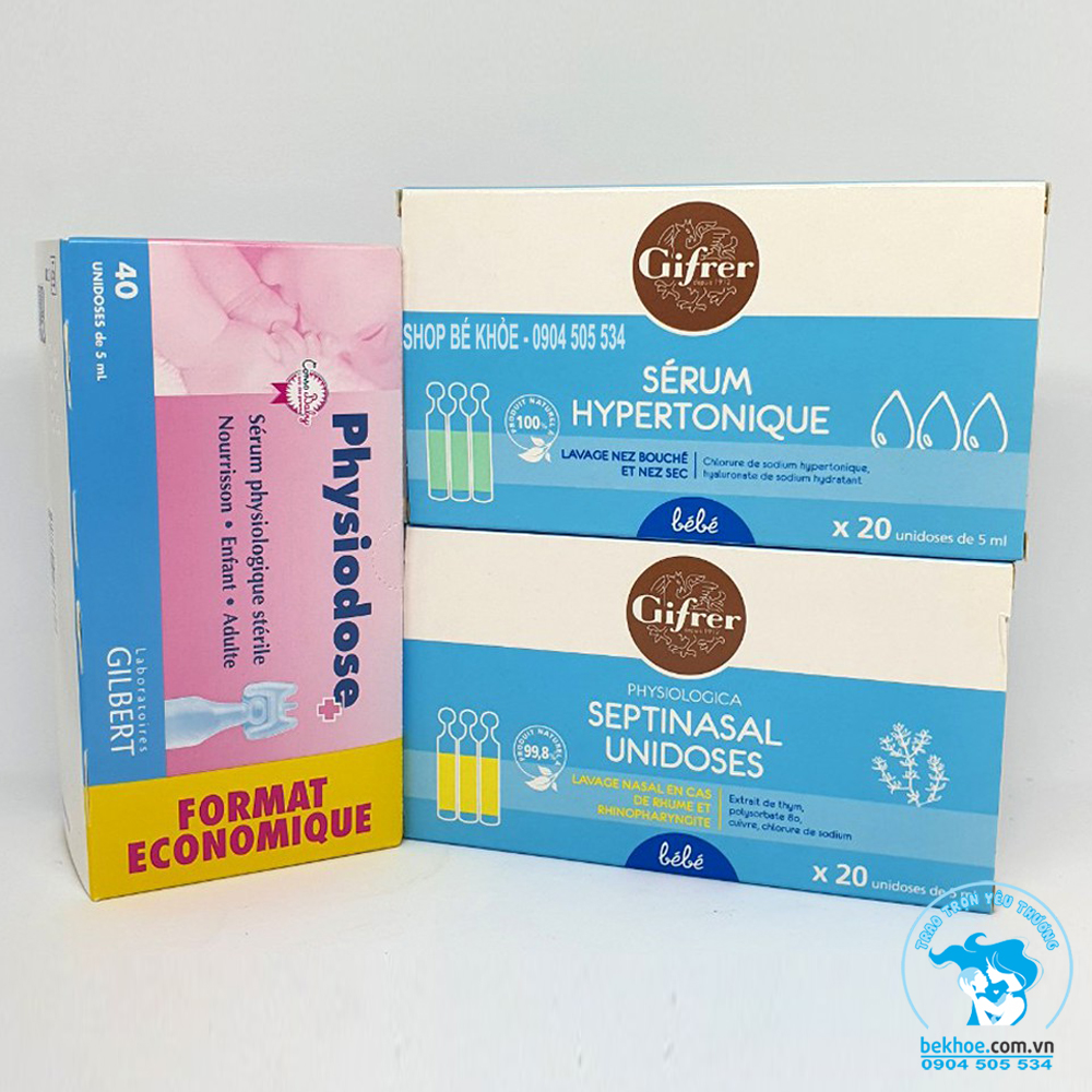 Nước Muối Sinh Lý Pháp Gifrer Và Physiodose Vệ Sinh, Kháng Viêm
