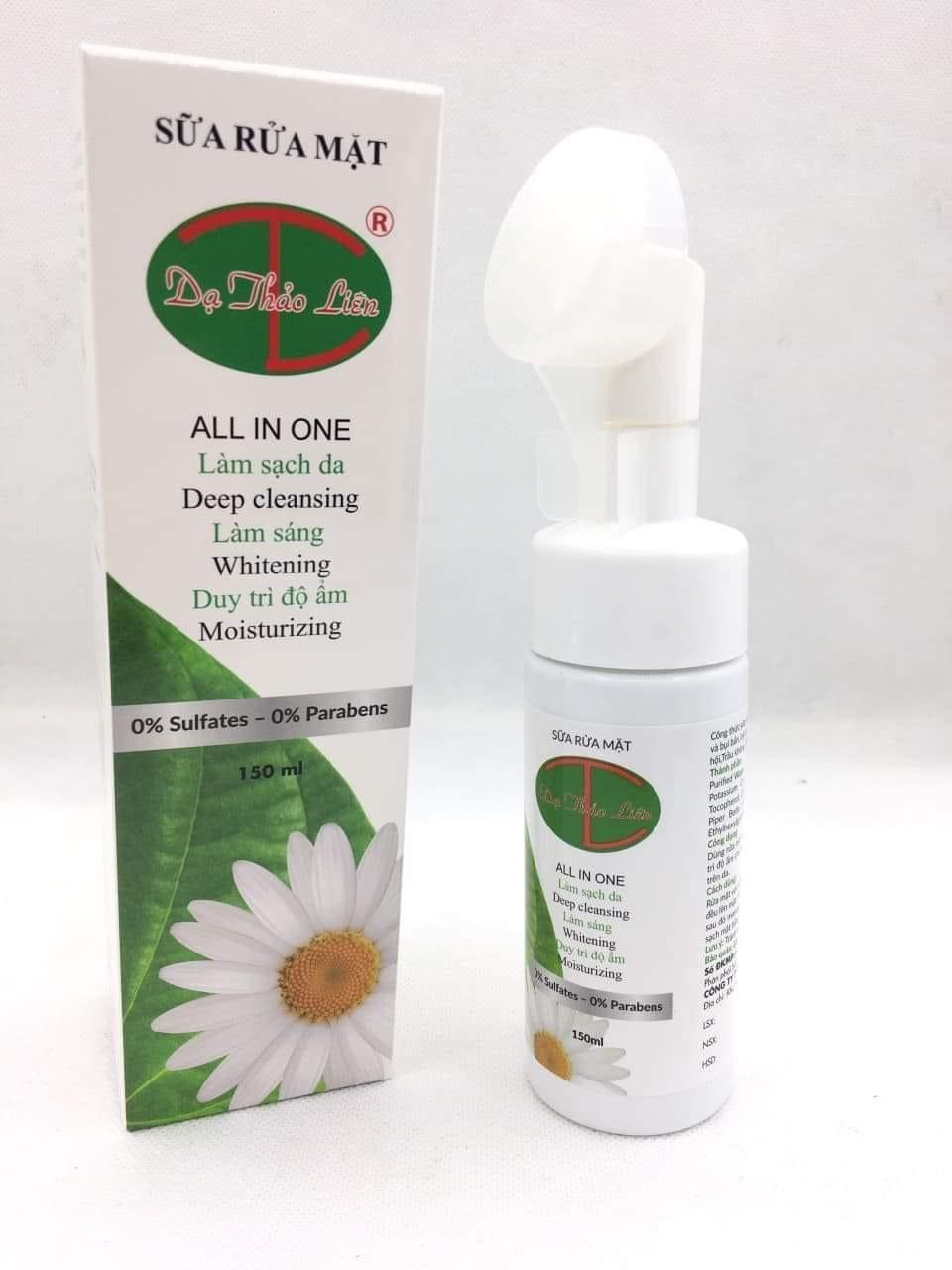Sửa rửa mặt dạ thảo liên hoàn toàn bằng tinh chất thiên nhiên làm đẹp da chai 150ml