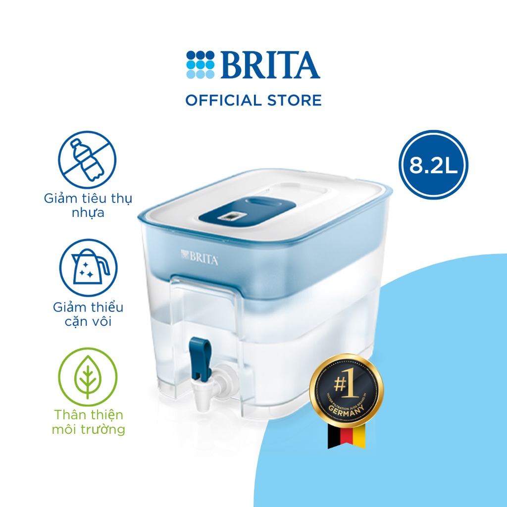 New Bình lọc nước BRITA Flow Basic Blue dung tích 8.2L