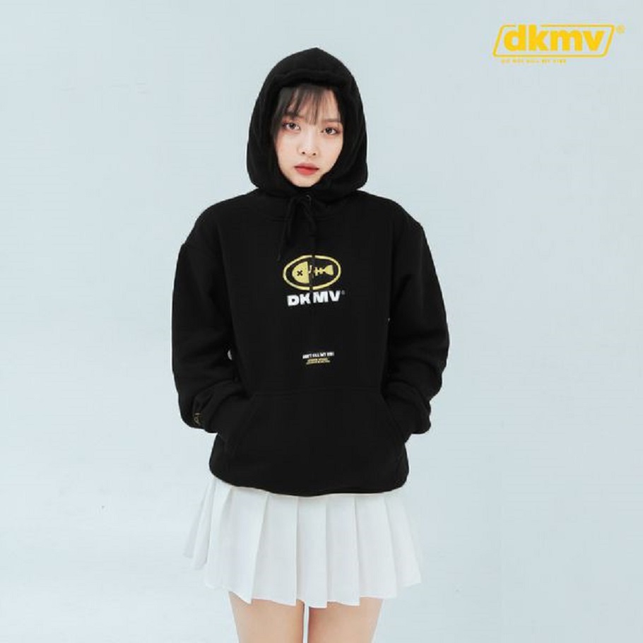 Áo hoodie nữ màu đen | DKMV Black Basic Hoodie