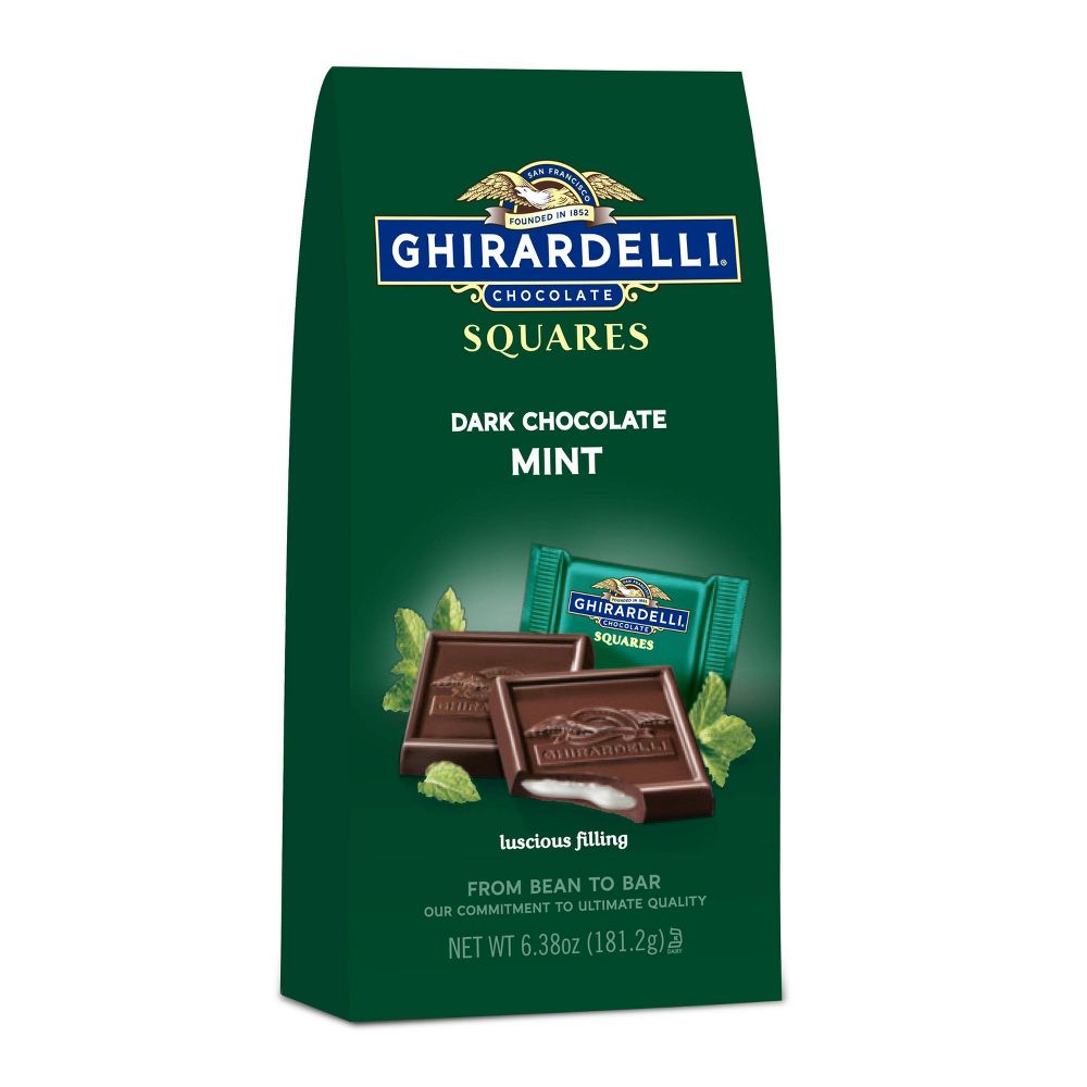 TÚI SOCOLA ĐEN - BẠC HÀ MIẾNG VUÔNG Ghirardelli Dark Chocolate Mint Squares