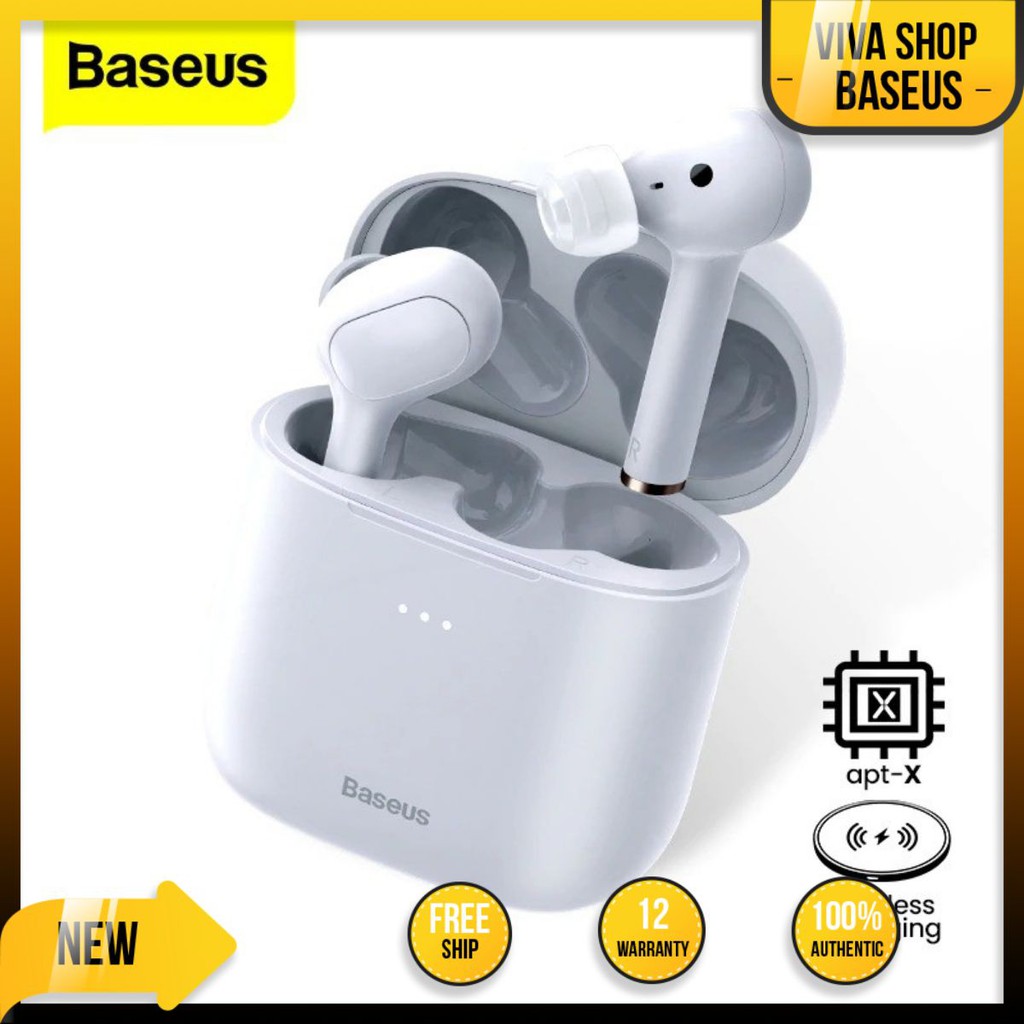 Tai nghe nhét tai baseus encok w06 tws chống nước kết nối bluetooth 10m
