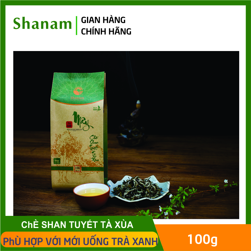 Trà xanh Mây - Chè shan tuyết cổ thụ Shanam TRÀ BẮC - 100g túi