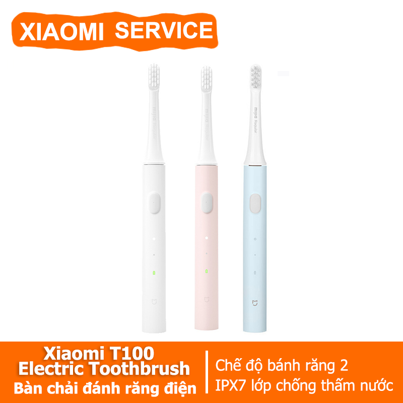 Bàn chải điện Xiaomi Mijia T100 - kháng nước ipx7 - Bộ 3 Đầu bàn chải T100-CHÍNH HÃNG