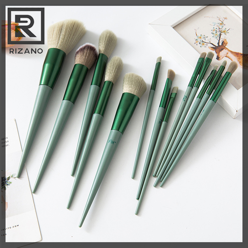 Rizano - bộ cọ trang điểm cọ trang điểm fix 13 cây mẫu mới màu mới cọ trang điểm chính hãng kết hợp cùng kem che khuyết điểm phấn trang điểm son môi kẻ mắt chì kẻ mày son lì phấn má hồng