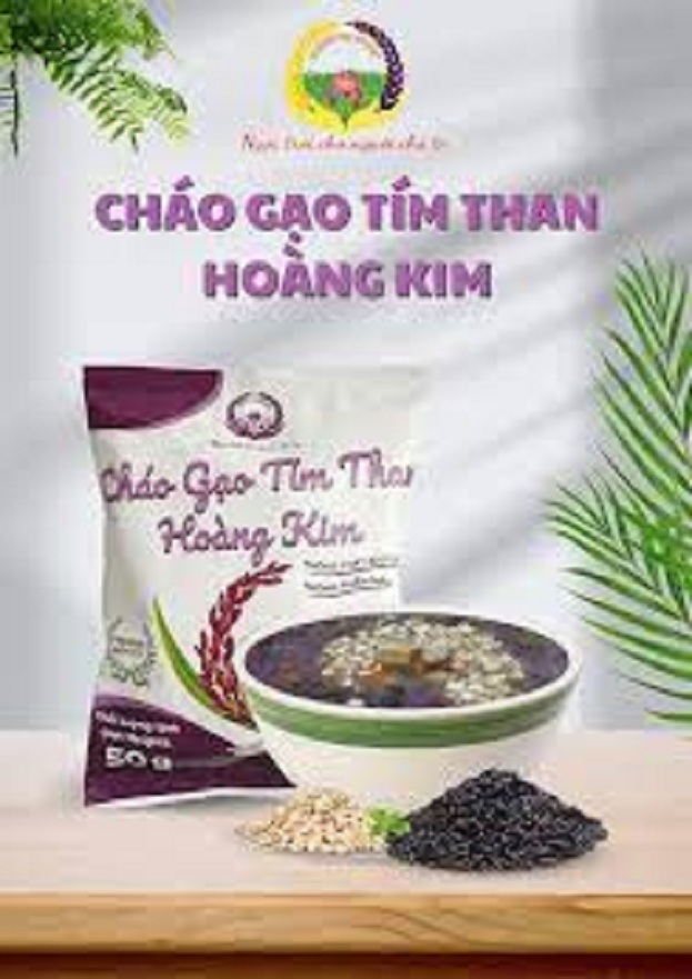 Cháo gạo tím than hoàng kim