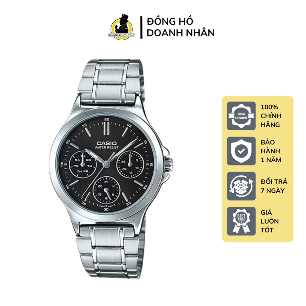 Đồng Hồ Nữ Casio LTP-V300D-1A Size 34mm Kính Khoáng Chống Nước 50m Fullbox Bảo Hành 1 Năm