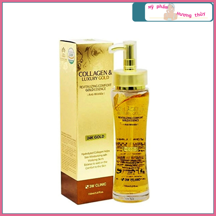 Serum trắng da vàng 24k Luxury Gold chống lão hóa 3W Clinic Hàn Quốc 150ml
