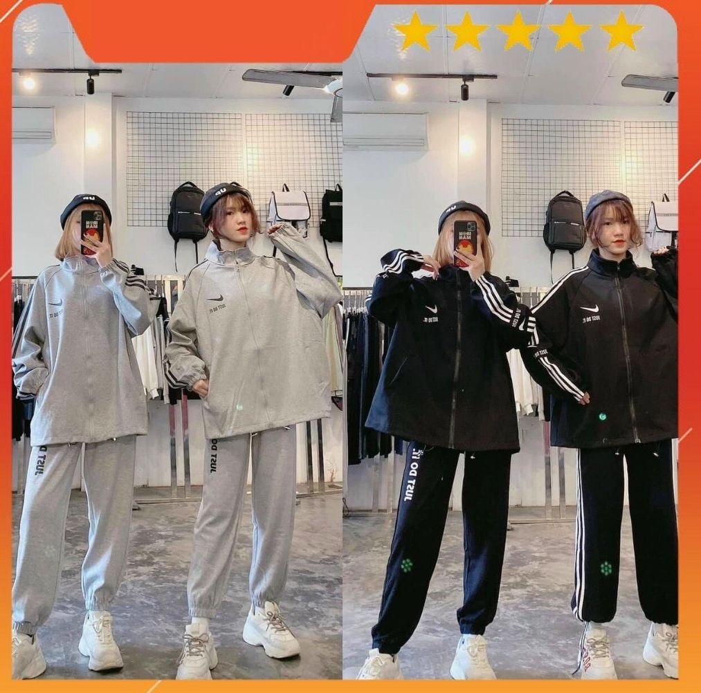 Bộ mặc nhà cho nam nữ unisex dáng thể thao năng động thời trang d20