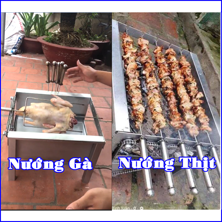 Bếp Nướng Gia Đình Loại 1 Tặng 6 Lưỡi Xiên Thịt