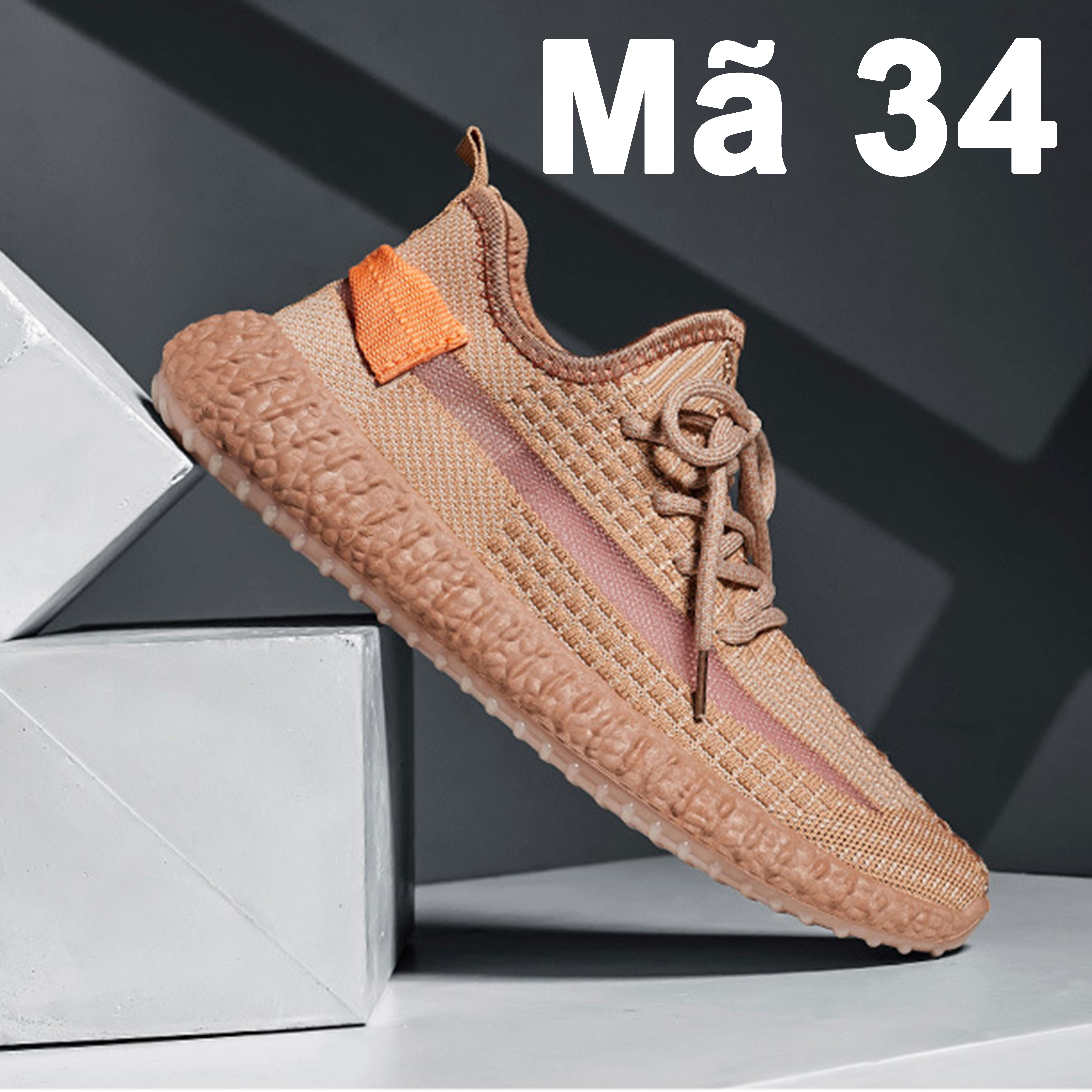 Giày thể thao, giày vải yz 350 màu hồng đất mã 34