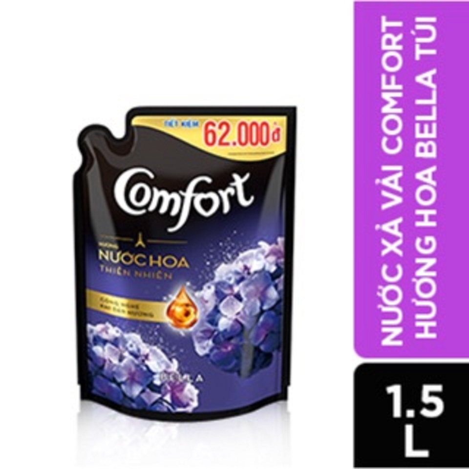 Nước xả vải comfort hương nước hoa bella túi 1,5l