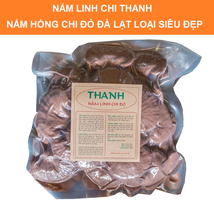 Nấm linh chi Đà Lạt loại đẹp 0,5kg nhà trồng - LCThanh