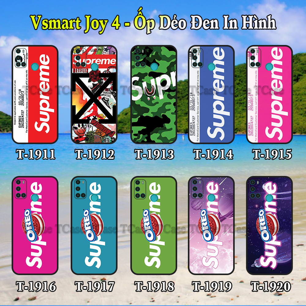 [HCM]Ốp Lưng Vsmart Joy 4 dẻo đen in hình Sup_Reme