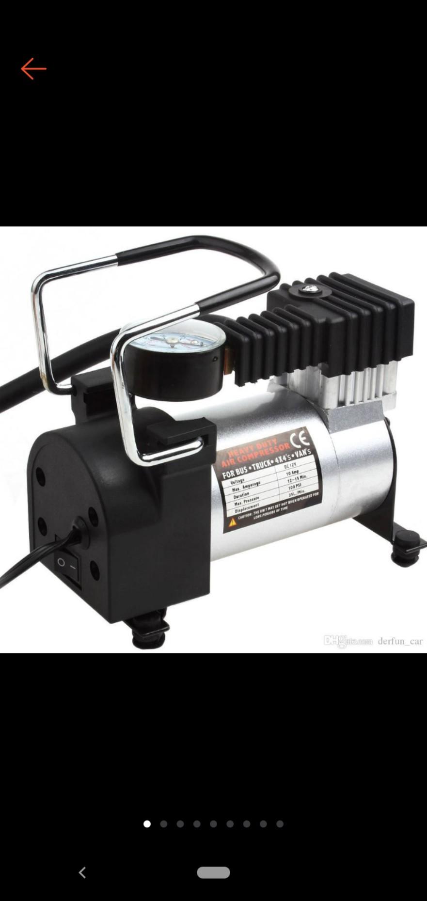 Bơm lốp, bơm hơi điện ô tô xe máy mini 12V -220V Heavy Duty Air Compressor 120W