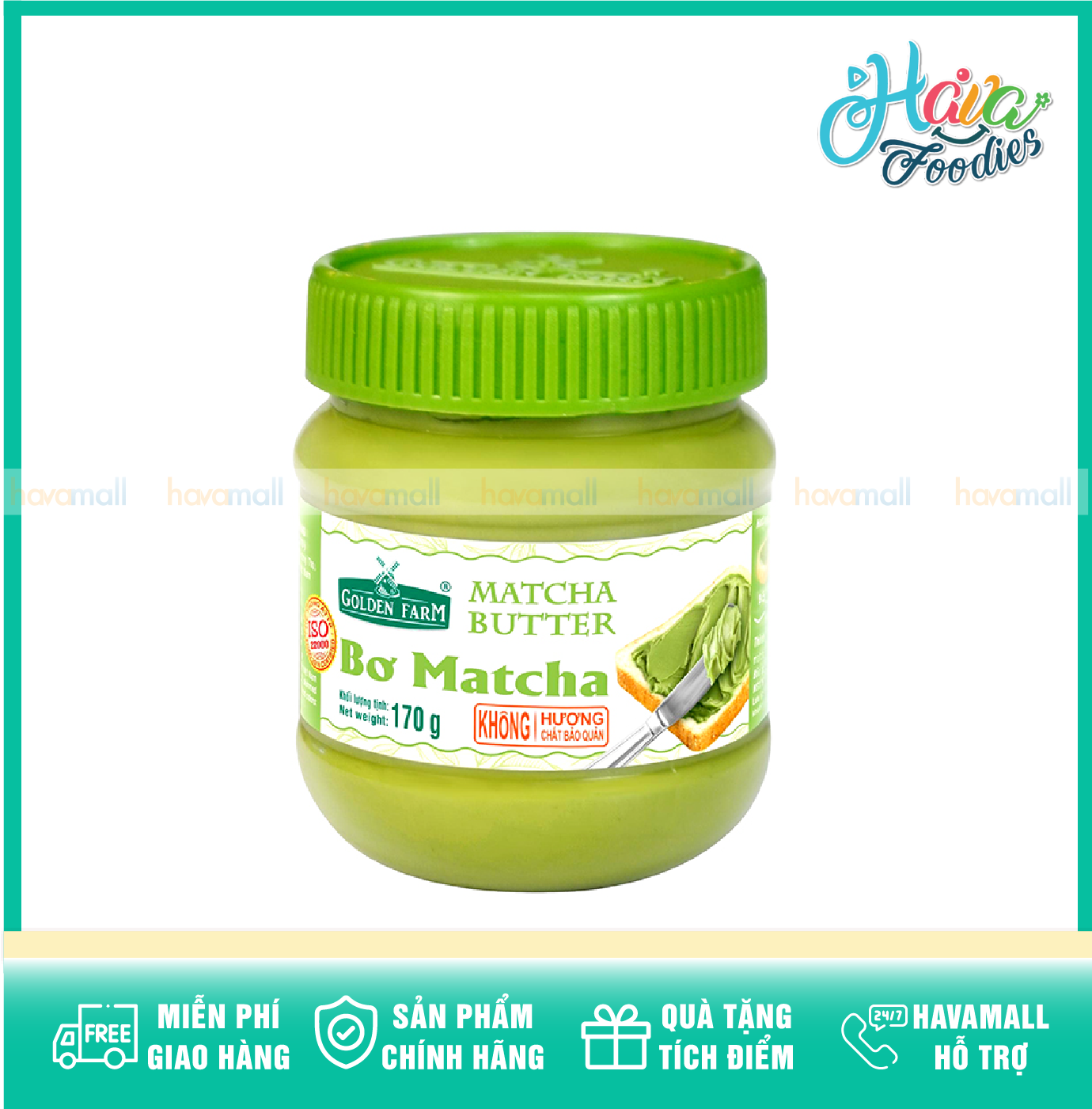 Bơ matcha golden farm 170g – matcha butter