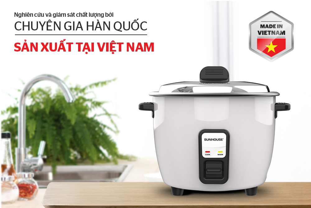 Nồi cơm điện nắp rời 1.8 l sunhouse shd8133 và shd8132-hàng mới chính hãng bảo hành 12 tháng