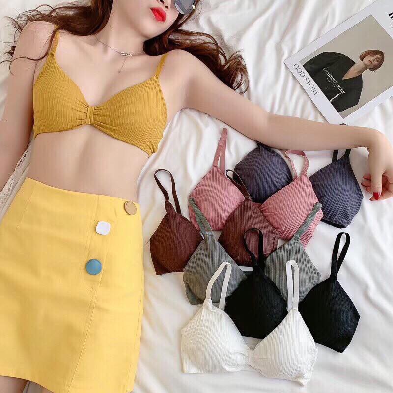 Áo bra len tâm sexy thắt nơ - áo bra tăm thắt nơ ms9932