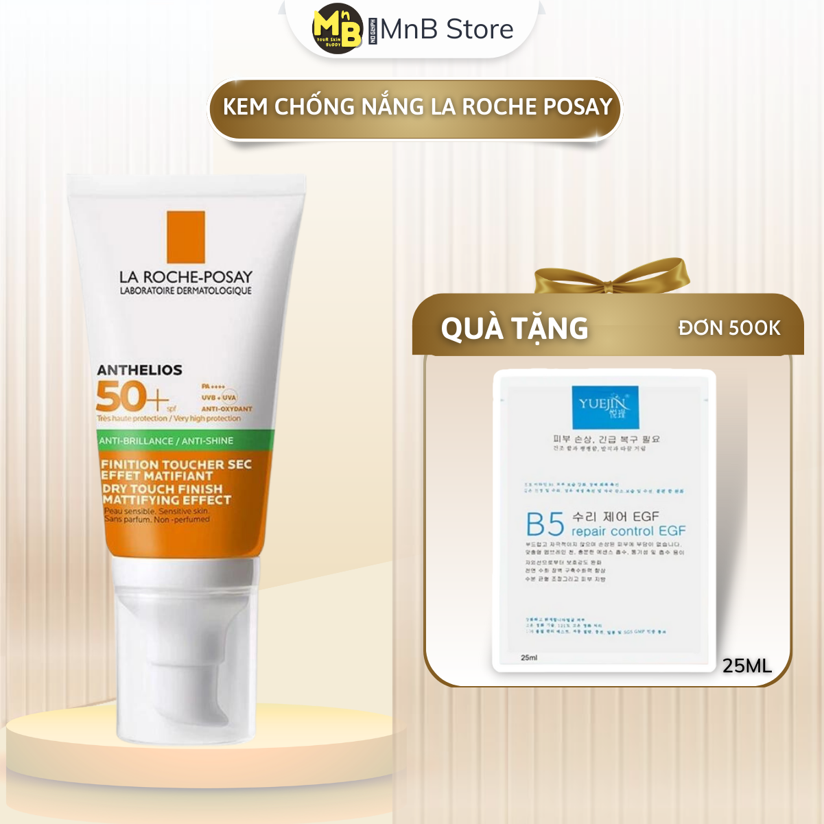 Kem Chống Nắng La Roche-Posay Anthelios UVMUNE 400 Oil Control Gel-Cream & Fluid cho da dầu mụn 50 ml