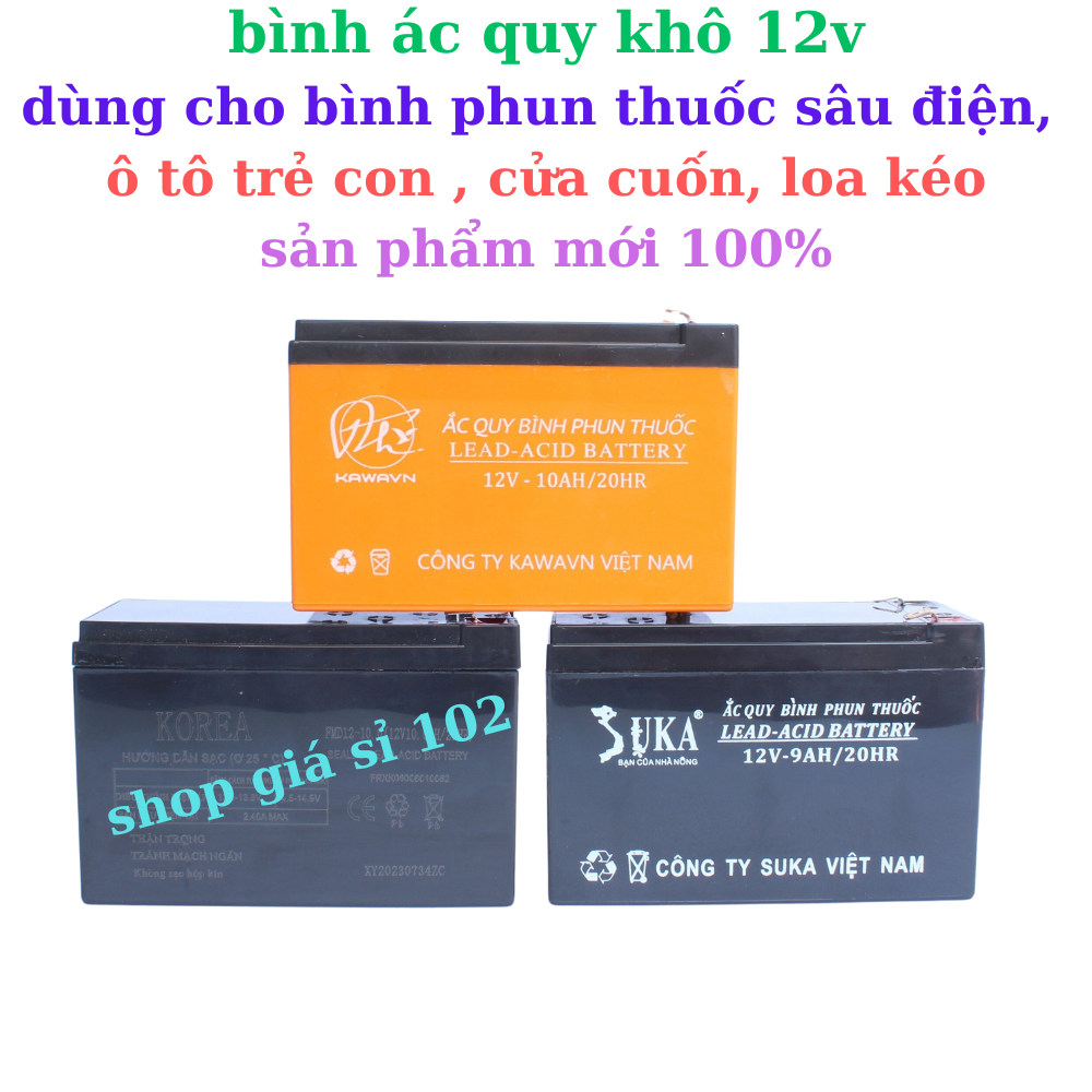 Bình ắc quy khô 9ah/12v cam kết hàng chính hãng
