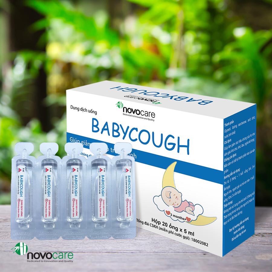 Babycough dung dịch giảm ho an toàn cho trẻ - hộp 20 ống uống