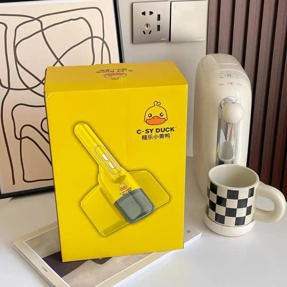 Máy hút bụi giường nệm con vịt vàng c-sy duck, máy hút bụi mini cầm tay, máy hút bụi diệt khuẩn uv không dây an toàn sử dụng dễ vệ sinh, bảo hành 12 tháng