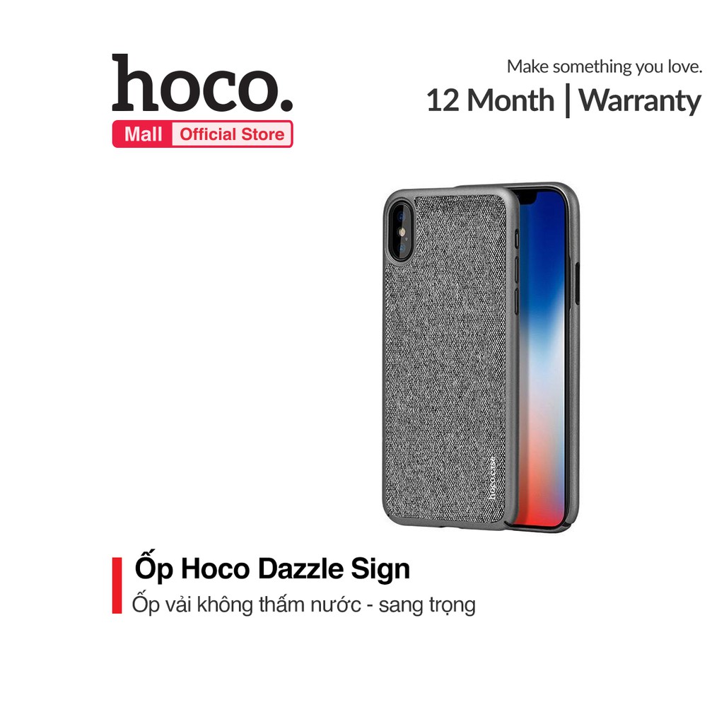 Ốp lưng bọc vải iPhone X/XS Hoco Dazzle Sign