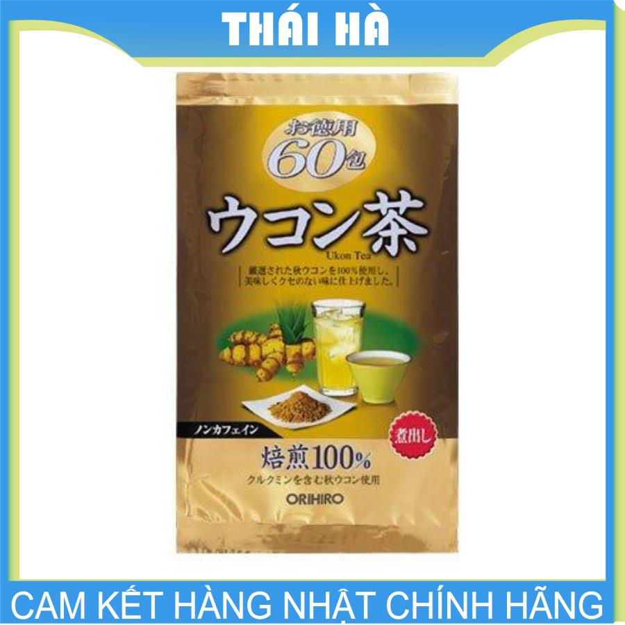 Trà nghệ orihiro ukon tea 60 gói nhật bản hỗ trợ dạ dày giải độc cơ thể