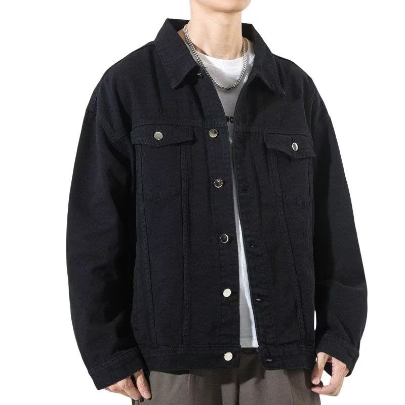 Áo Khoác Jean Nam BN188 ĐEN BASIC - Áo Khoác Jeans Nam Phong Cách Đơn Giản - Áo Khoác Bò Nam Thời Trang Basic - 010306