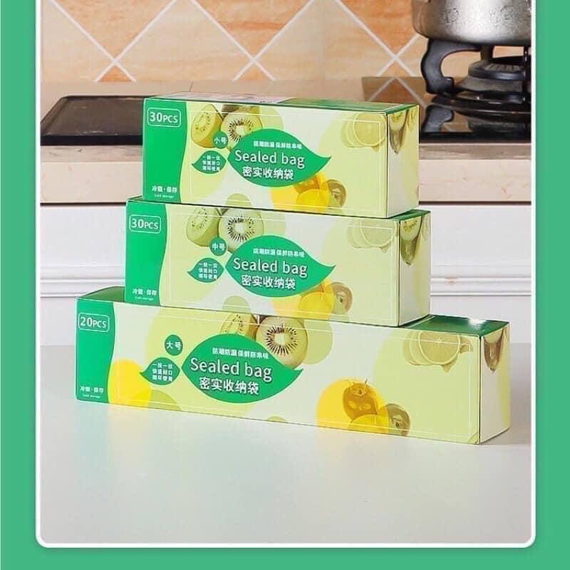 Set 3 hộp túi zip đựng thực phẩm có khoá