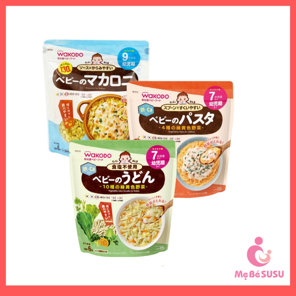 Mì udon/some/nui wakodo cho bé ăn dặm 5m+ 7m+ 9m+