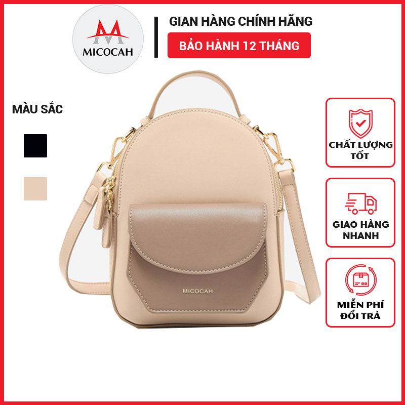 Balo Nữ Mini Thời Trang Chính Hãng MICOCAH Đi Học Đi Chơi Phối Màu Vintage Da Cao Cấp Cực Đẹp MC43 - Micocah Mall