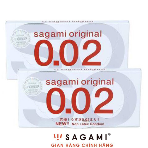 [HCM]Combo 2 hộp bao cao su Sagami Original 002 - Siêu mỏng - 4 chiếc