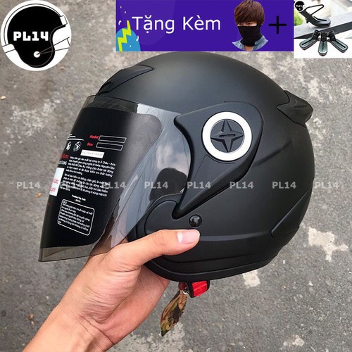 Mũ Bảo Hiểm Cao Cấp 34 ASIA MT168  ( Phù hợp form đầu nữ ) + Tặng Kèm Đa Năng Và Bọc Chân Chống