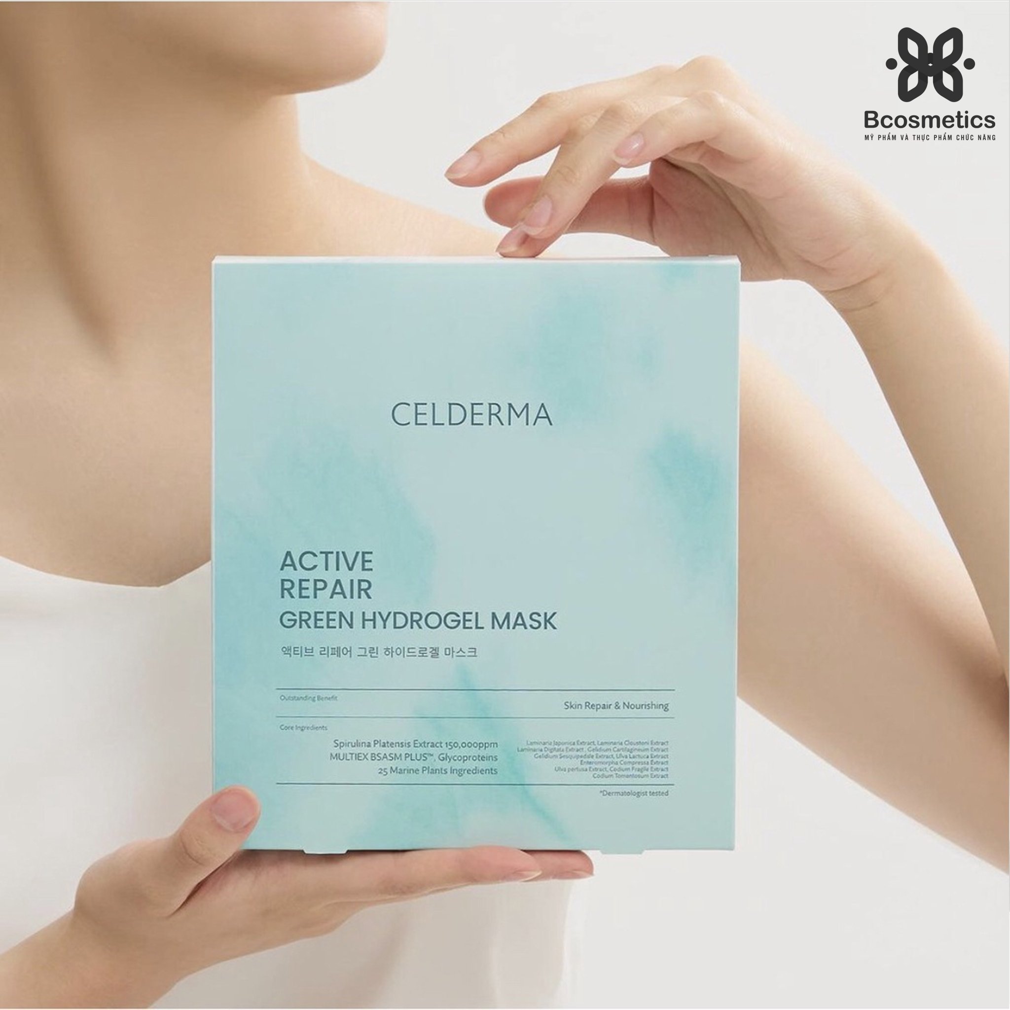 Mặt nạ thạch tảo xoắn CELDERMA phục hồi da, cải thiện nếp nhăn