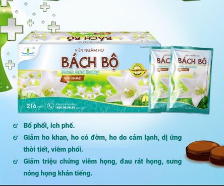 Nguyên hộp 36 bịch x 6 viên Kẹo Ngậm Bách Bộ chính hãng Tâm D ược