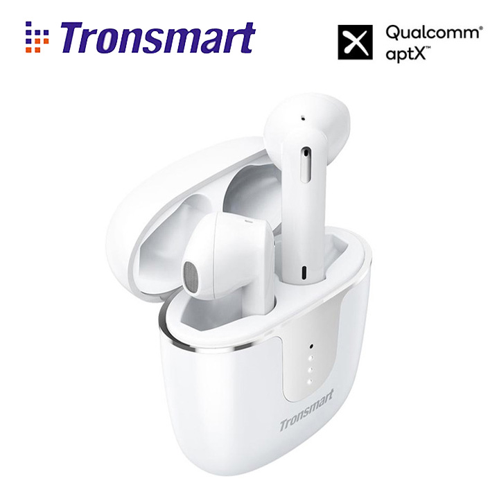 [ KÈM ỐP CASE SILICON ] Tai Nghe Bluetooth Tronsmart Onyx Ace TWS không dây 5.0 chống nước IPX5 tích hợp công nghệ Qualcomm APTX hủy tiếng ồn cao cấp Với 4 Micro 24H Giờ Chơi ( Tronsmart Spunky Beat ) - Bảo