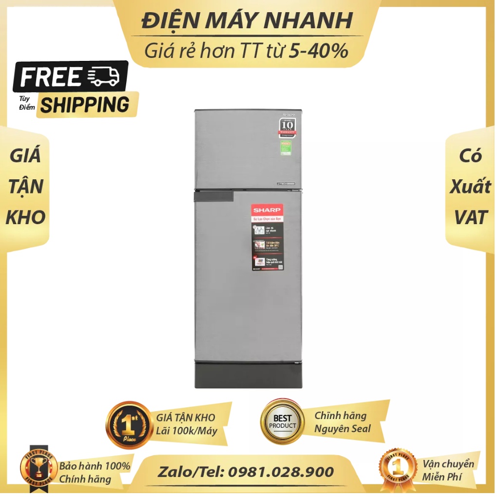 Tủ lạnh Sharp Inverter 180 lít SJ-X196E-SL
