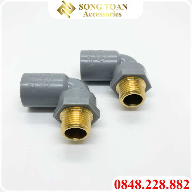 Co nhựa bình minh, co bình minh ren ngoài đồng thau