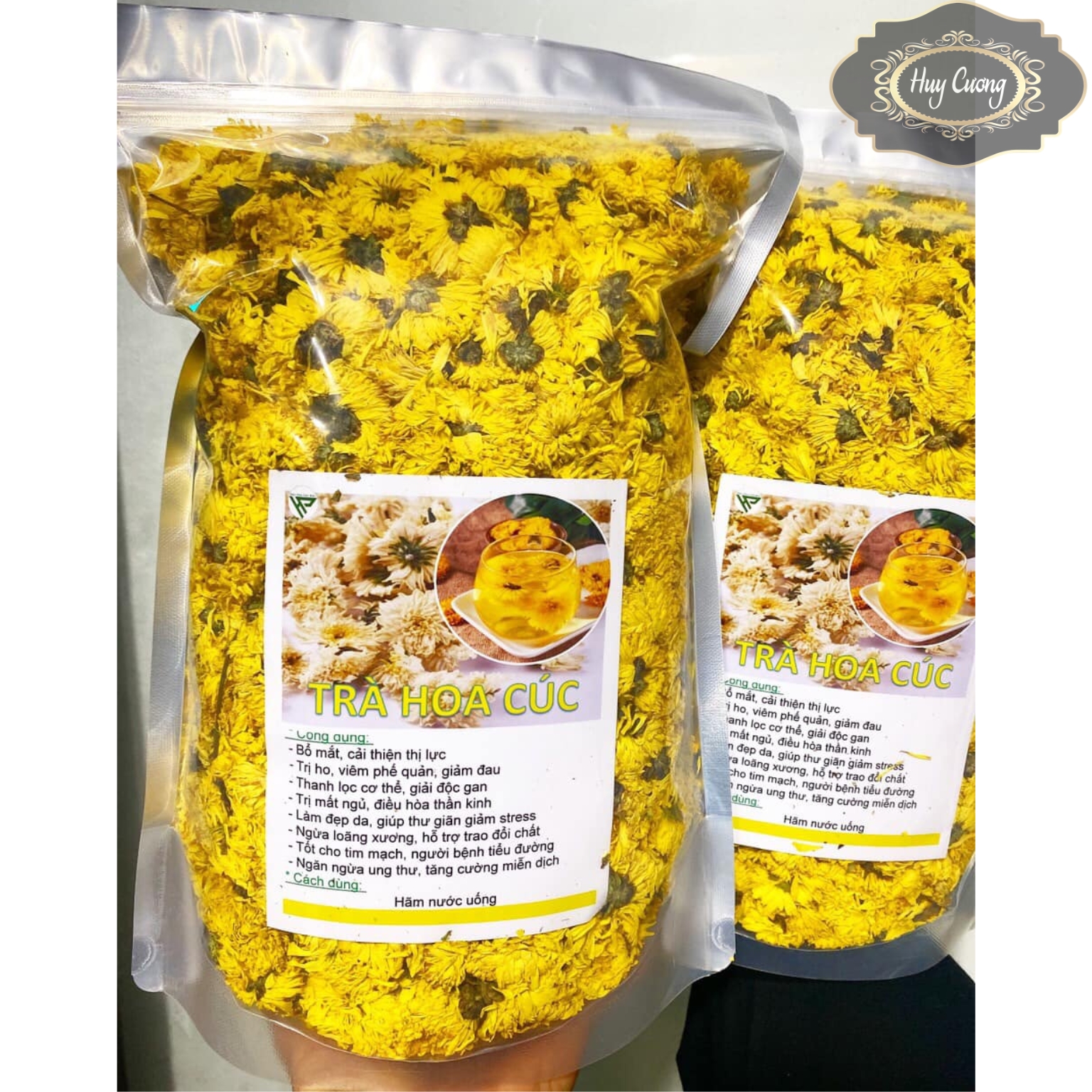 Trà Hoa cúc vàng sấy khô loại 1 thượng hạng, Hoa cúc sấy lạnh nguyên bông giúp dễ ngủ, lợi sữa, nấu nước sâm, pha trà hoa cúc táo đỏ kỷ tử
